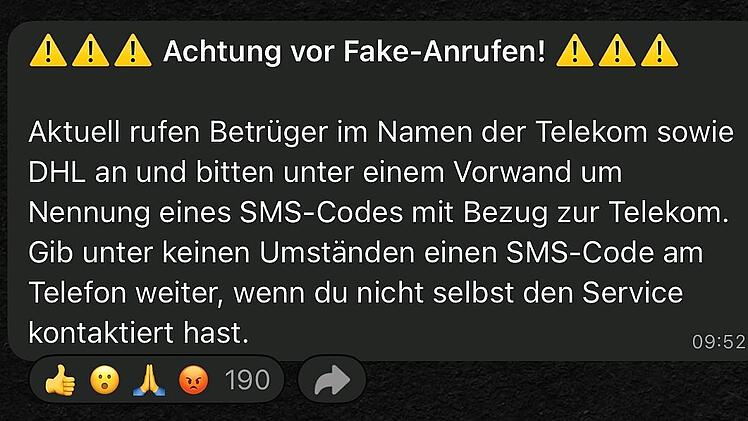 Anrufe von falschen Telekom- und DHL-Mitarbeitern