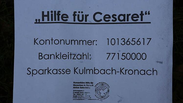 Ein Spendenkonto wurde eingerichtet.
