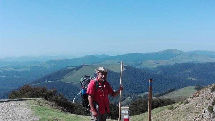 Robert Reuscher an der französisch-spanischen Grenze in den Pyrenäen.Robert Reuscher