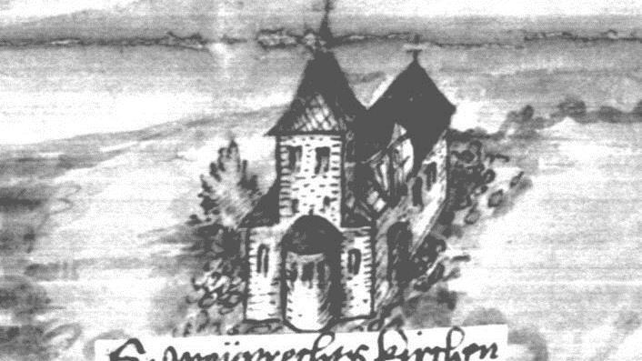 Geschichtliche Informationen gab es zur Weipertskirche.  Repro: Bayerisches Hauptstaatsarchiv München , Reichskammergericht Nr. 565/I-III