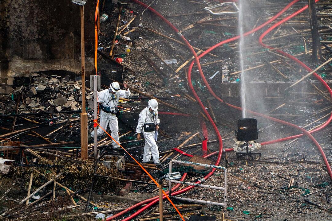 Nach Brand in Hongkong