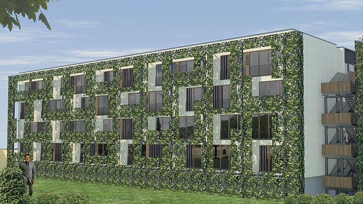 Erster Planungsentwurf: So könnte die Rückseite des Spa-Flügels aussehen. Foto: Architektur Galerie Greven