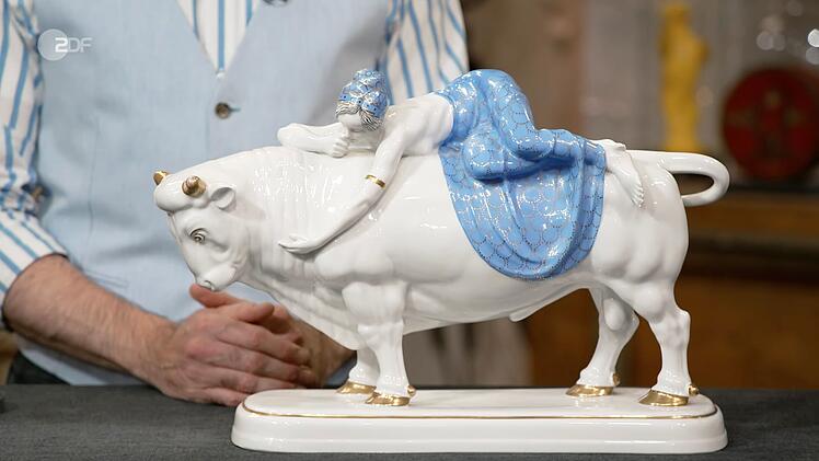 Dem Experten Colmar Schulte-Goltz zufolge erz&auml;hlte das handbemalte Porzellan ein St&uuml;ck europ&auml;ischer Entstehungsgeschichte.