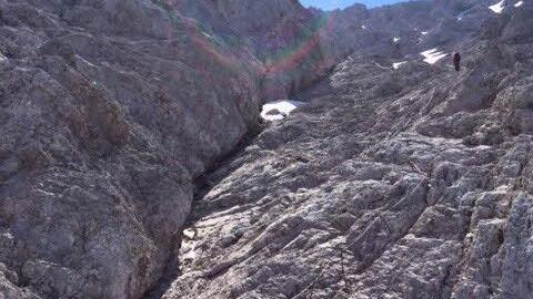 Im "Stopselzieher" genannten Klettersteig