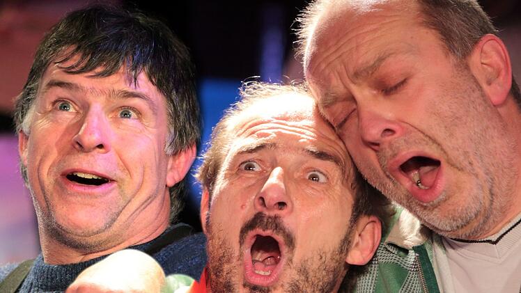 Auch als Sänger erfolgreich: Rüdiger Baumann mit Robert Eller und Siggi Michl (von links) in "Ka Weiber, ka Gschrei."