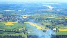 Vom Flugzeug aus lassen sich Brandherde im Wald schnell feststellen. Foto: Peter Stollberg, Reg. v. Ofr.