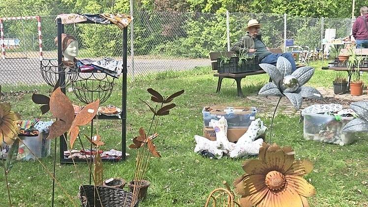 Das Angebot f&uuml;r die Gartengestaltung war bei dem Markt in Eltmann sehr umfangreich.