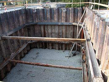 Der Rohbau des Regenüberlaufes ist nahezu fertiggestellt.Richard Sänger