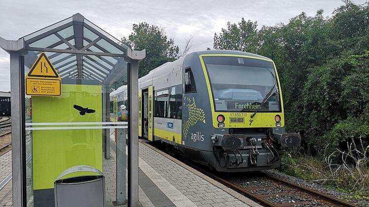 Mit dem Zug ging's bis Ebermannstadt.