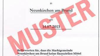 So sieht der Stimmzettel für den Bürgerentscheid am Sonntag, 14. Juli, aus. Repro: fra-press