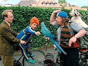 Das Sams ist ein Wesen, geschaffen von Kinderbuchautor Paul Maar. Auf dem Bild zu sehen ist eine Szene aus dem ersten Kinofilm der dreiteiligen Reihe, die in Bamberg gedreht wurde. Foto: dpa