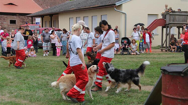 Vorführungen der Rettungshundestaffel.