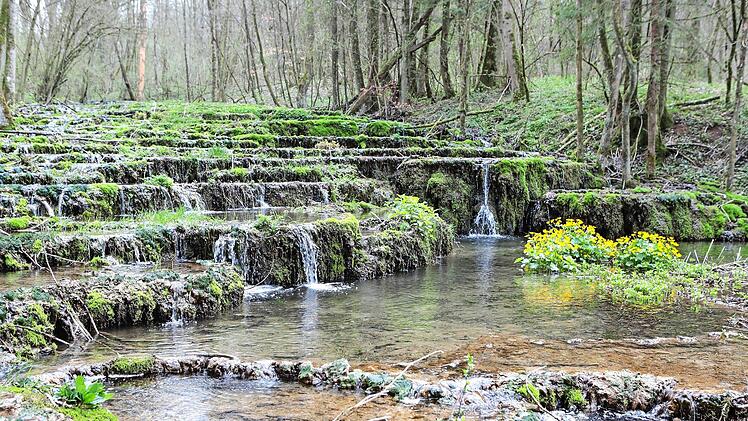 So ruhig wie hier an der Lillachquelle war es in der Fränkischen Schweiz am Wochenende selten. Hunderte von Wanderern genossen das schöne Wetter. Foto: Matthias Hoch, Archiv