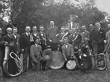 Die Stockheimer Musikanten im Jahr 1926Repro: Gerd Fleischmann