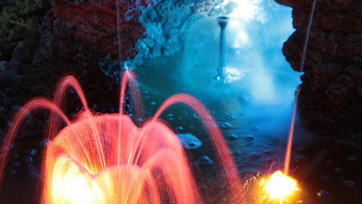 Der beleuchtete Garten der Familie Eichner aus Harsdorf. Foto: Jürgen Gärtner