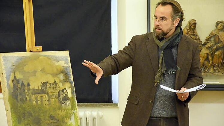 Kunstsachverständiger Martin Pracher erklärt, was ein Bild wertvoll macht.  Fotos: Pat Christ