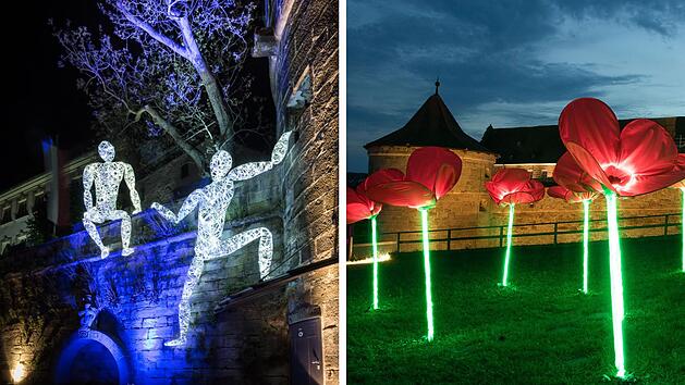 Kronach Leuchtet 2025: Zahlreiche Lichtinstallationen und Kunstwerke beleuchten die Stadt.