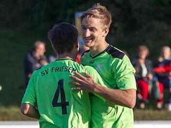 Auch im Kirchweihspiel will der SV Friesen möglichst oft einen Grund haben, sich über ein Tor zu freuen. Foto: Heinrich Weiß