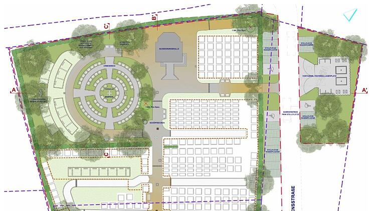 Der aktuelle Plan  für den Friedhof Grafik: Büro Czerwonka