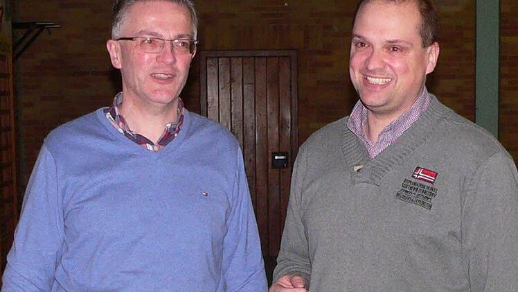 Stefan Mehl (links) und Oliver Dürr leiten derzeit die Geschicke des Traditionsvereins AC Lichenfels. Foto: Udo Schilling