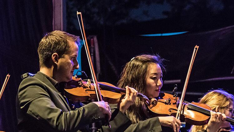 Tausende von Zuhörern bejubelten das Philharmonische Orchester des Landestheaters Coburg unter Leitung von Roland Kluttig  beim Klassik-Open-Air im Rosengarten.Foto: Jochen Berger