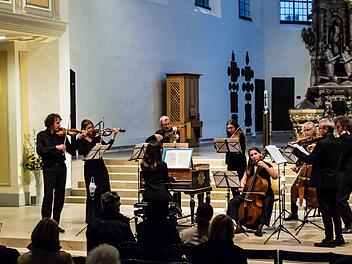 Das Main-Barockorchester Frankfurt gastierte mit Werken von Antonio Vivaldi in der Coburger Morizkirche.Foto: Jochen Berger