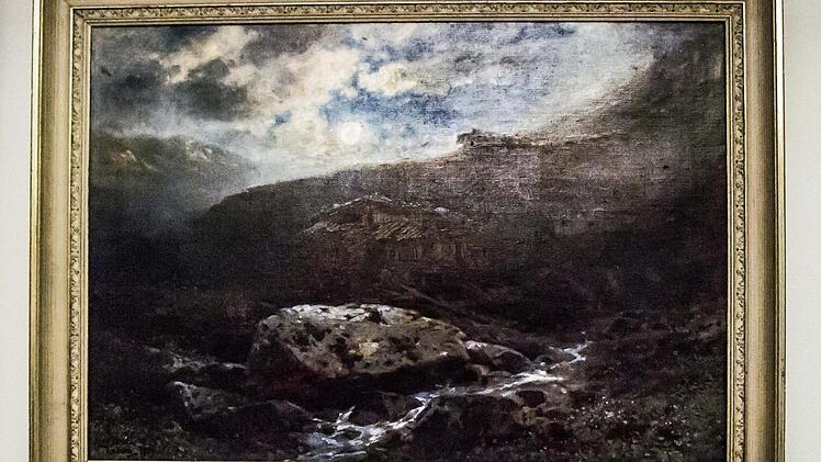 Max Brückner: "Alm, Mondnacht", Öl auf Leinwand (Städtische Sammlungen Coburg)Foto: Jochen Berger