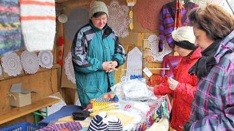 Warme Strickwaren waren besonders gefragt.