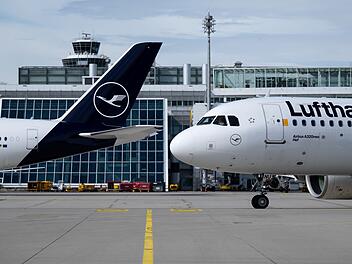 Flugzeuge der Lufthansa in M&uuml;nchen
