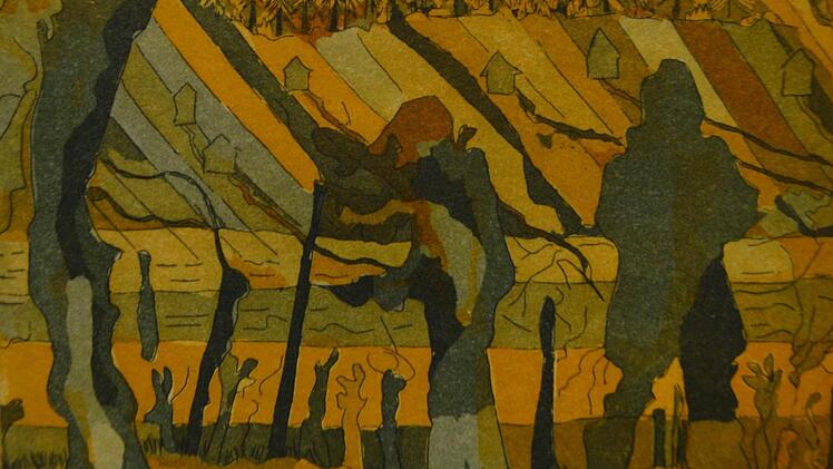 "Traum vom Weinberg" hat Gerda Birken dieses Werk betitelt. Fotos: Günther Geiling