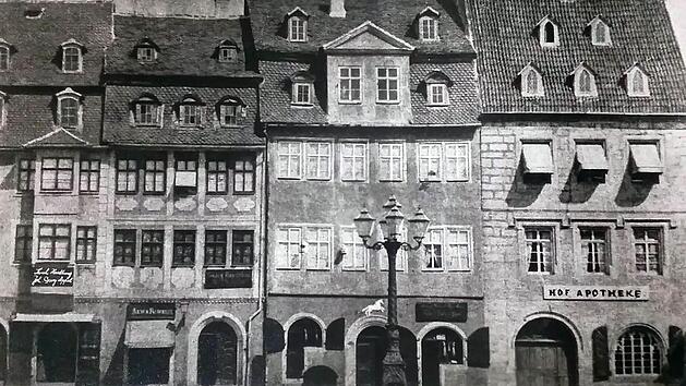 So sah es am Coburger Marktplatz im Jahr 1848 aus.Foto: Tageblatt-Archiv