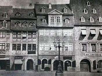 So sah es am Coburger Marktplatz im Jahr 1848 aus.Foto: Tageblatt-Archiv