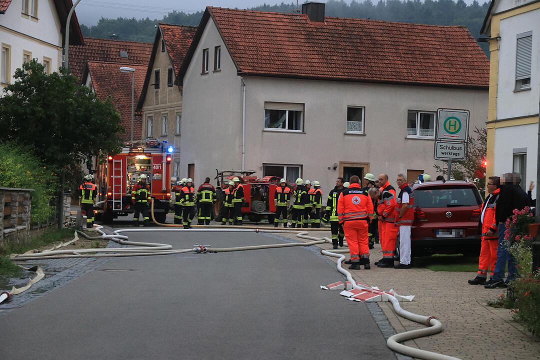 Werkstatt im Gemeindegebiet Scheßlitz geht in Flammen auf