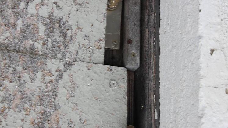 Die Tür ist verriegelt. (Foto: Friedwald Schedel)