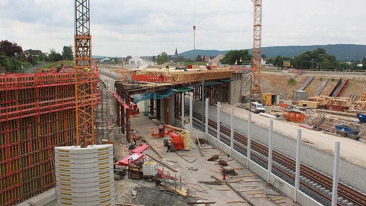 Bahnbaustelle der Superlative in Breitengüßbach Foto: Matthias Hoch
