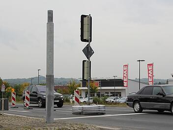An der Ampel beim Gries wird gearbeitet. Foto: Franziska Rieger