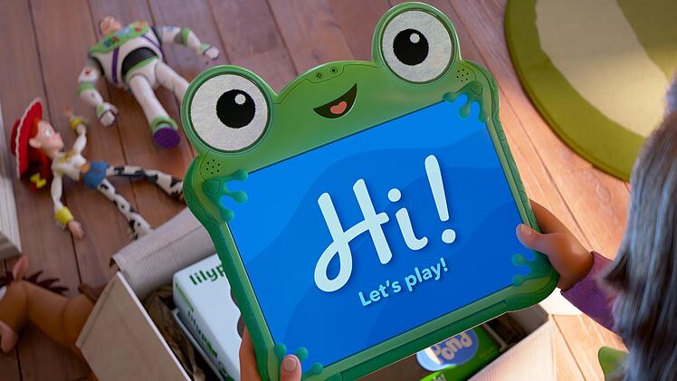 Das Lilypad leuchtet sch&ouml;n, ist immer freundlich und l&auml;sst Spielzeug-Figuren aus Holz oder Plastik in "Toy Story 5" ganz sch&ouml;n alt aussehen.