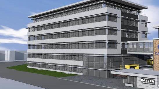 Das neue Verwaltungsgebäude soll 2017 bezugsfertig sein.