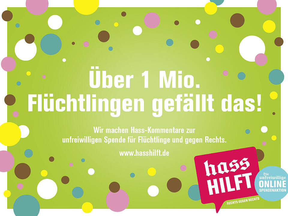 Hass hilft: Ein Euro pro Hasskommentar