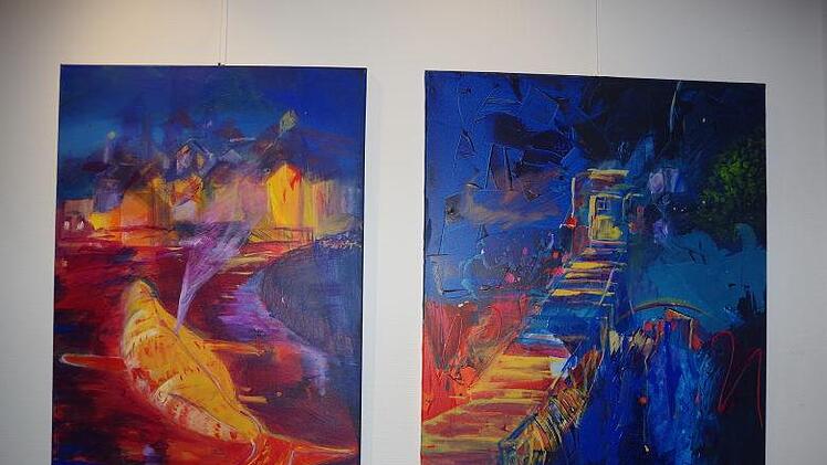 Abstrahierende Arbeiten zu "Kronach leuchtet"Heike Schülein