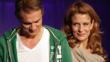 Sie verkörperten die beiden Internet-Liebenden: Ralf Bauer und Ann-Cathrin Sudhoff. Foto: Klaus Werner
