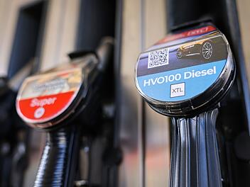 Tankstelle mit HVO100 Diesel