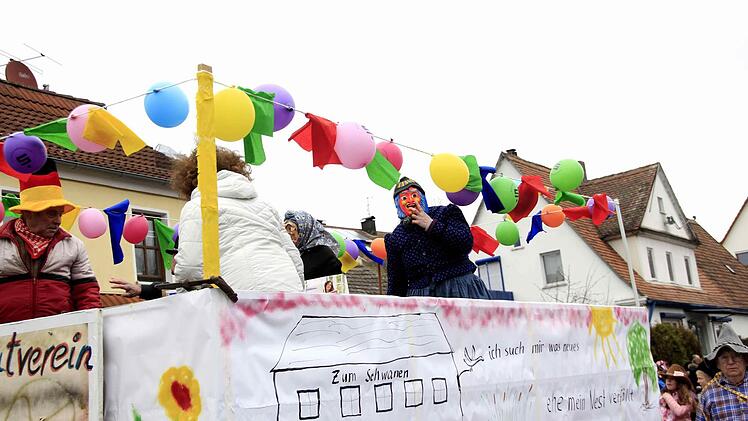 Impressionen vom Faschingsumzug der Weisendorfer Blummazupfer. Foto: Richard Sänger