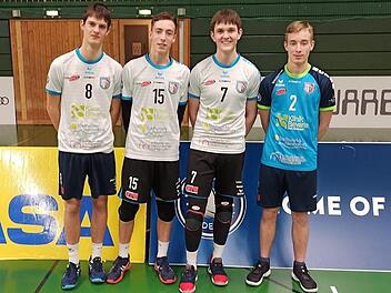 Hammelburgs Nachwuchs durfte gegen Grafing Bundesliga-Luft schnuppern: (v.l.) Finn Jansen, Leon Greinwald, Jonathan Baden und Lukas Greinwald.  Foto: FRank Jansen
