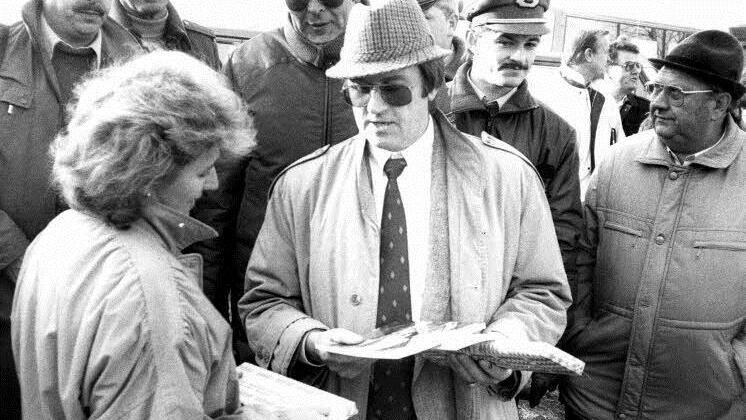 Die Heinersdorfer Bürgermeisterin Plessney und ihr Pressiger Kollege Georg Konrad Foto: Archiv