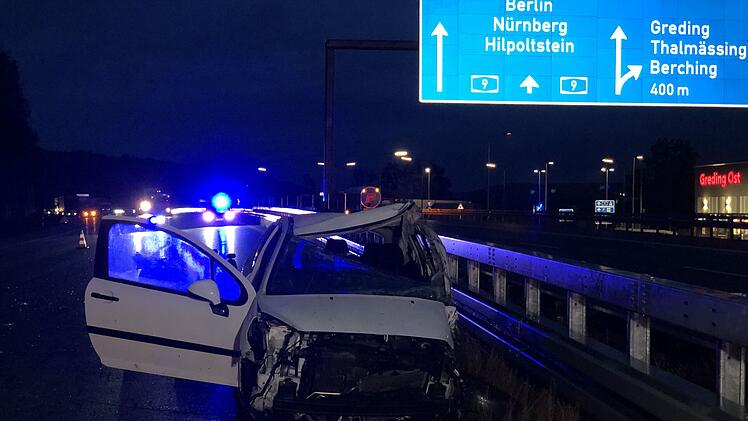 Unfall auf der A9 bei Greding