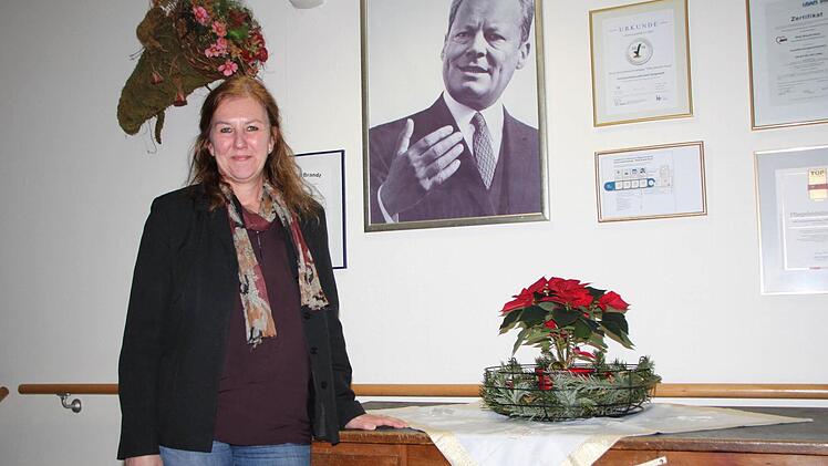 Im Foyer darf das Portrait von Willy Brandt natürlich nicht fehlen. Foto: Ulrike Müller
