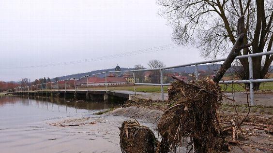 Nördlich von Lahm sah es nach dem Hochwasser so aus.