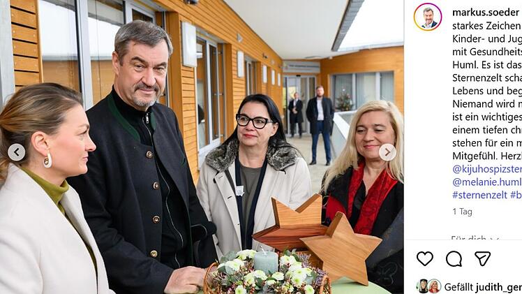 S&ouml;der in Bamberger Kinderhospiz vor Ort - "vorbildlich f&uuml;r ganz Bayern"