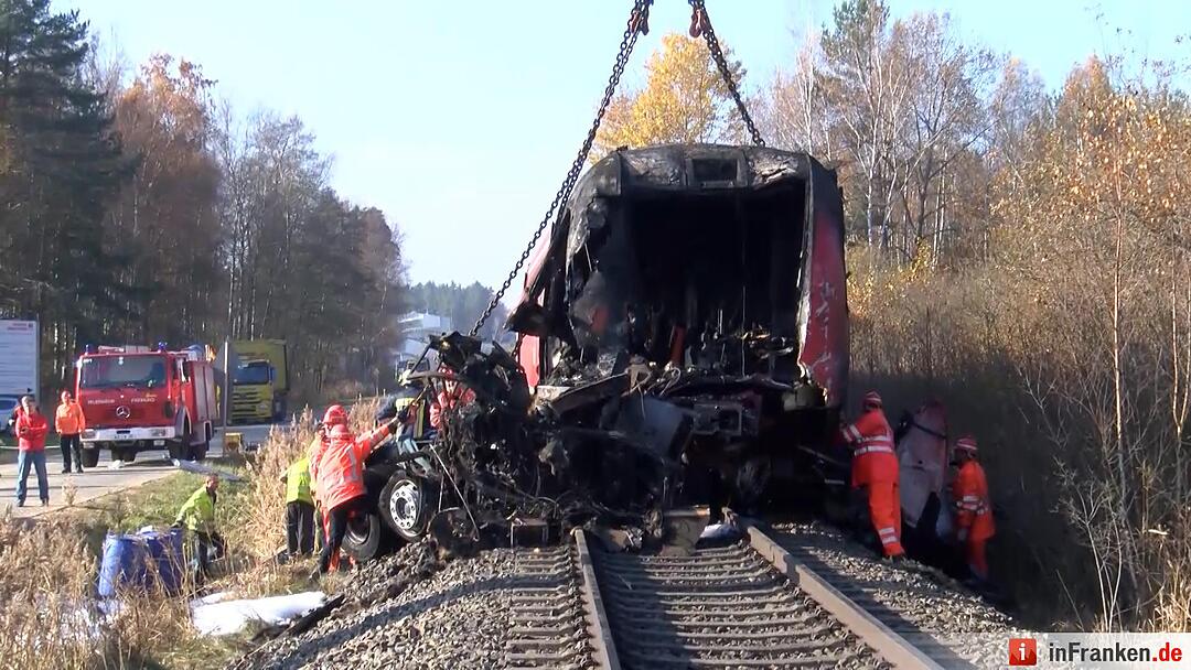 Bergung nach Zugunglück in Freihung
